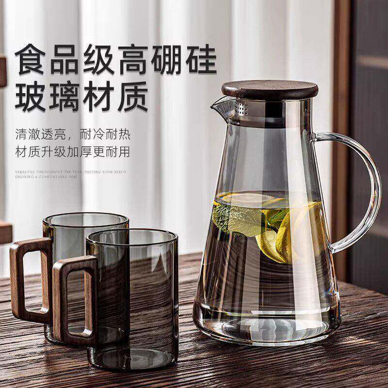 日本严选耐高温冷水壶玻璃家用食品级高硼硅凉水杯大煮茶泡厨房