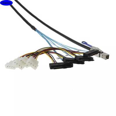 Mini SAS HD SFF-8644转SAS 4个8482 29P带电源POWER服务器连接线