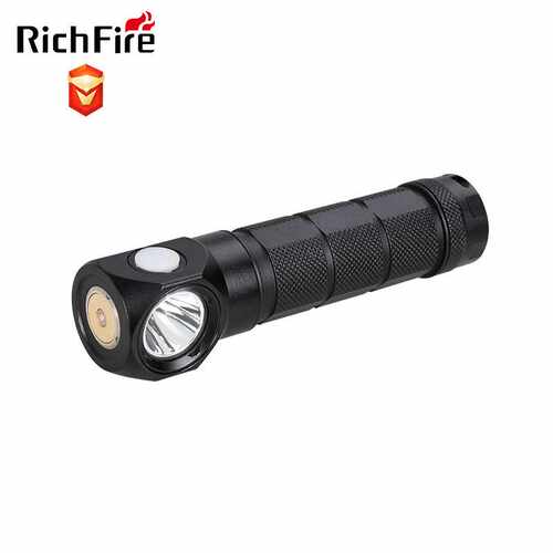 RichFire户外铝合金头灯手电一体 LED白光8档磁吸充电远射手电筒