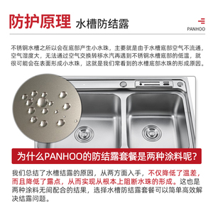 panhoo水槽防结露套餐厨房洗水池底部水珠抗滴水冷凝水阻凝露油漆