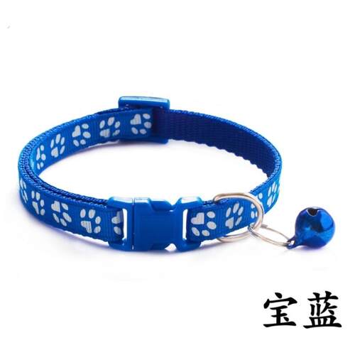 专用铃铛宠物项圈小型狗狗猫咪脖圈脚印装饰圈可调节颈圈泰迪