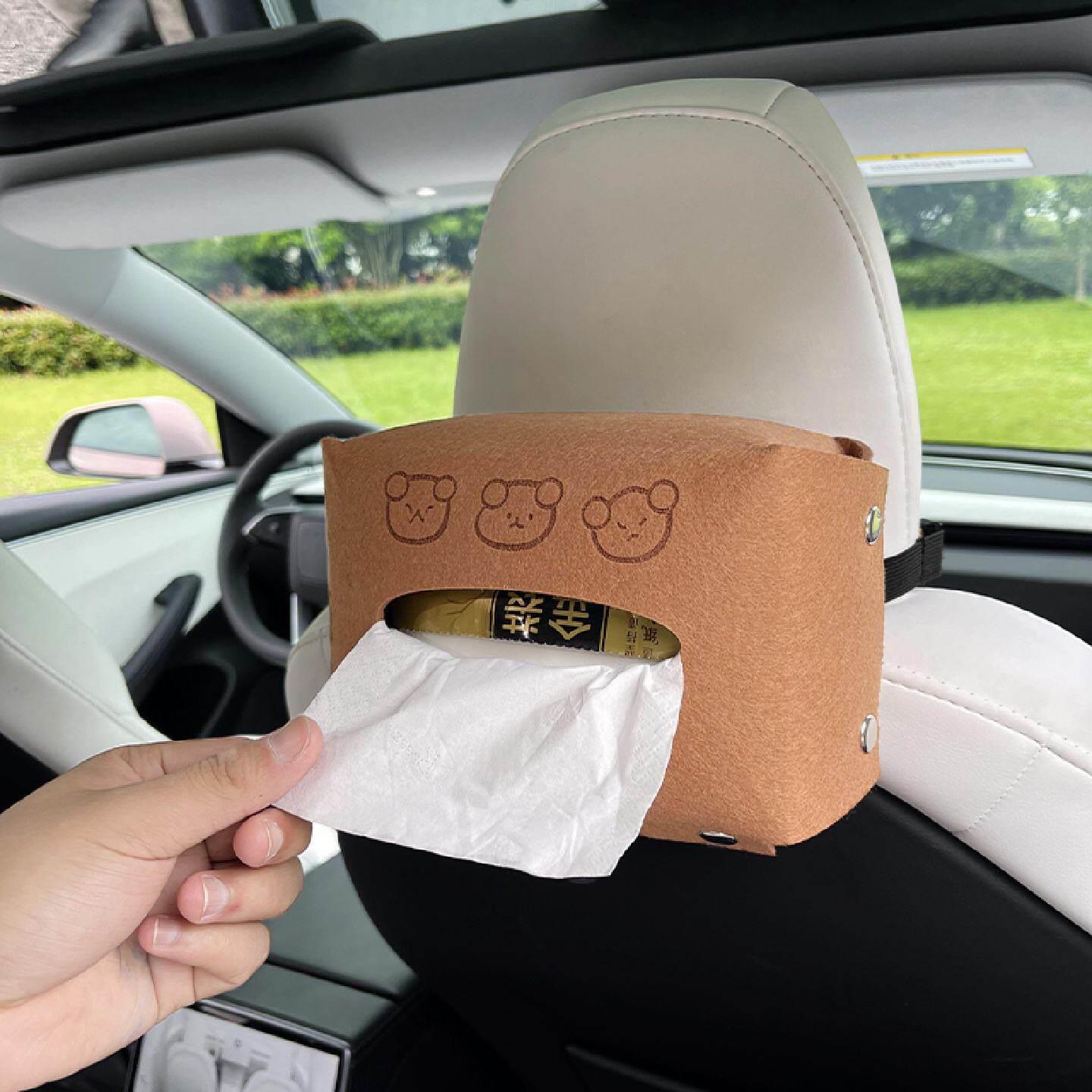 车载纸巾盒汽车抽纸盒车内挂袋创意可爱挂式女司机车饰扶手箱纸袋