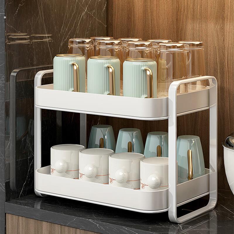 水杯子置物架餐柜桌面多层茶具水杯架高颜值茶杯沥水收纳层架
