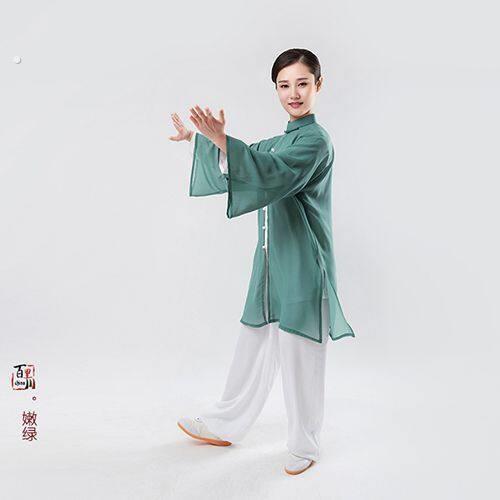太极服女披纱中国风太极拳比赛武术功夫表演服春夏飘逸