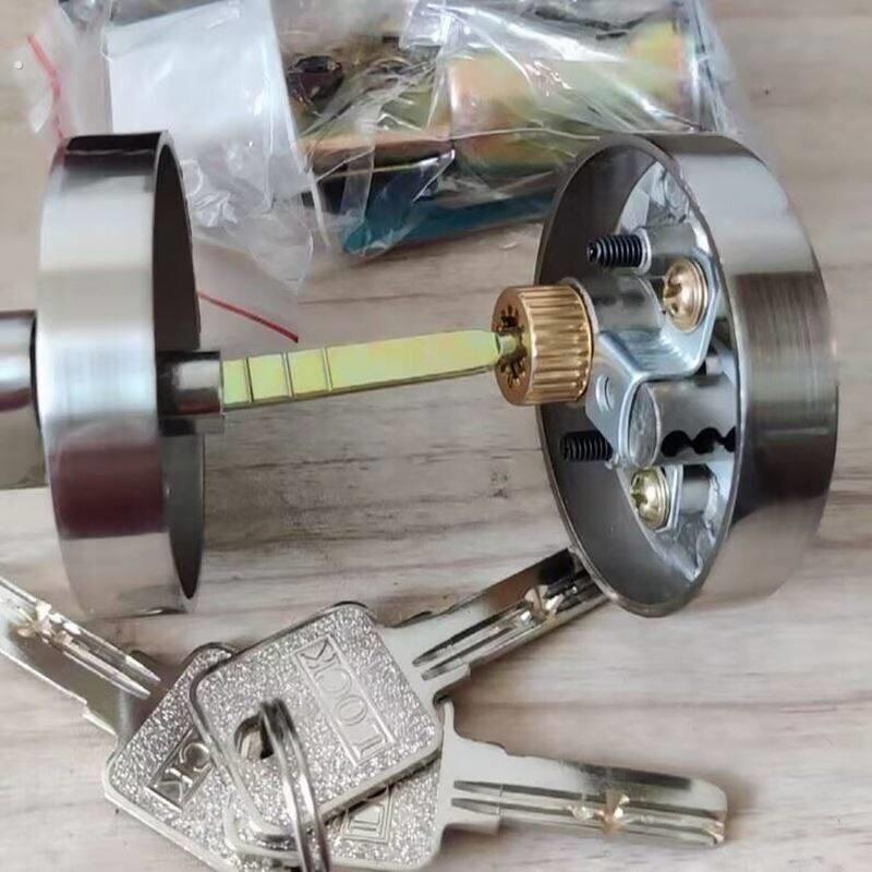 隐形门锁单舌通道锁闭锁辅助锁呆锁圆锁室内门暗锁圆形锁具过道锁