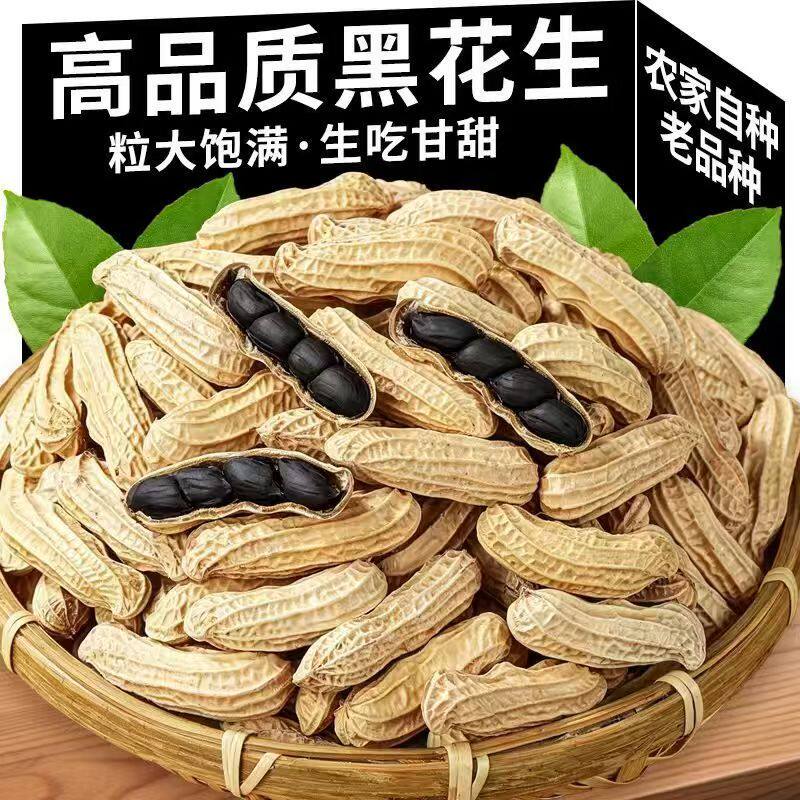 正宗云南富硒黑花生正品黑花生带壳紫衣花生黑衣养生花生炒货