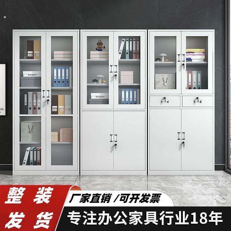 钢制文件柜办公室铁皮柜财务凭证柜资料柜档案柜带锁矮柜更衣柜子
