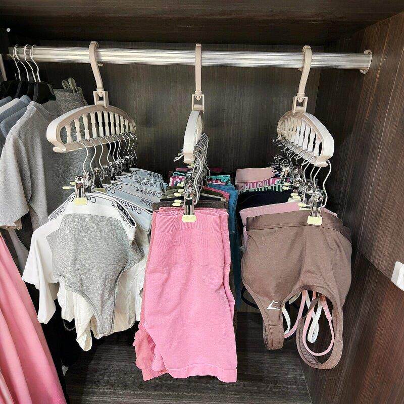 健身服收纳神器衣柜悬挂挂袋瑜伽裤健身衣打底裤运动内衣短裤衣架