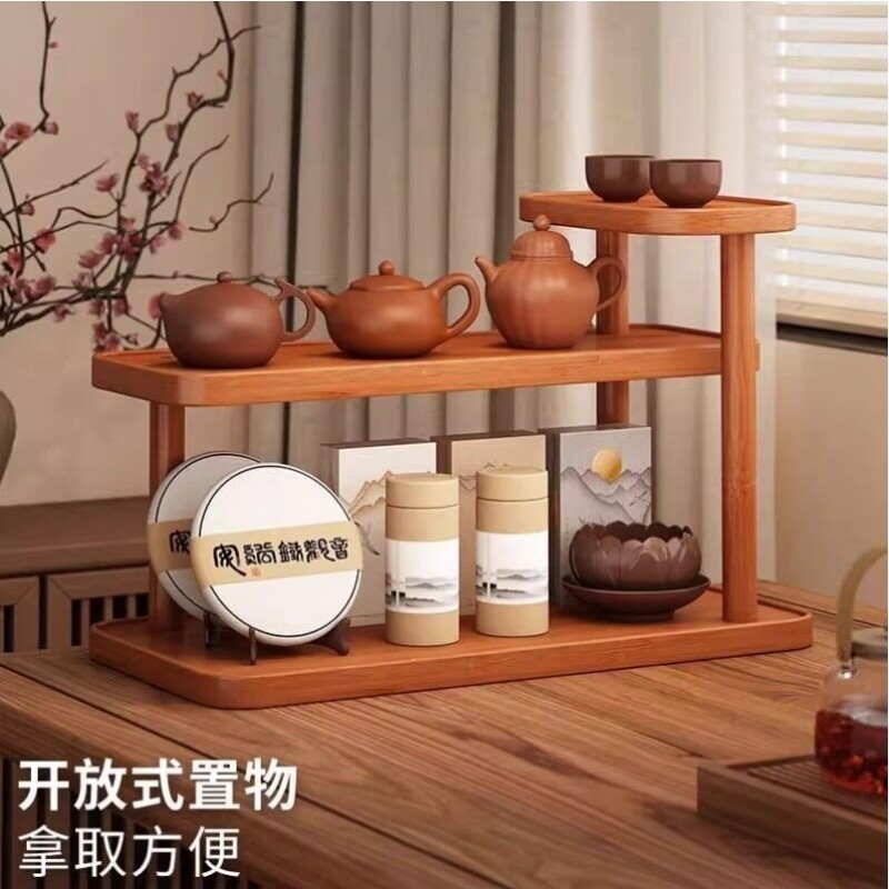 桌面分层置物架桌面置物架杯子收纳架餐桌台面办公桌上水杯架子茶