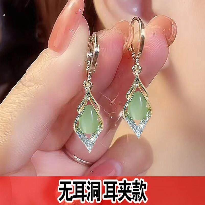 耳夹古风无耳洞女日韩新款潮耳环精美轻奢气质水滴耳坠高级感