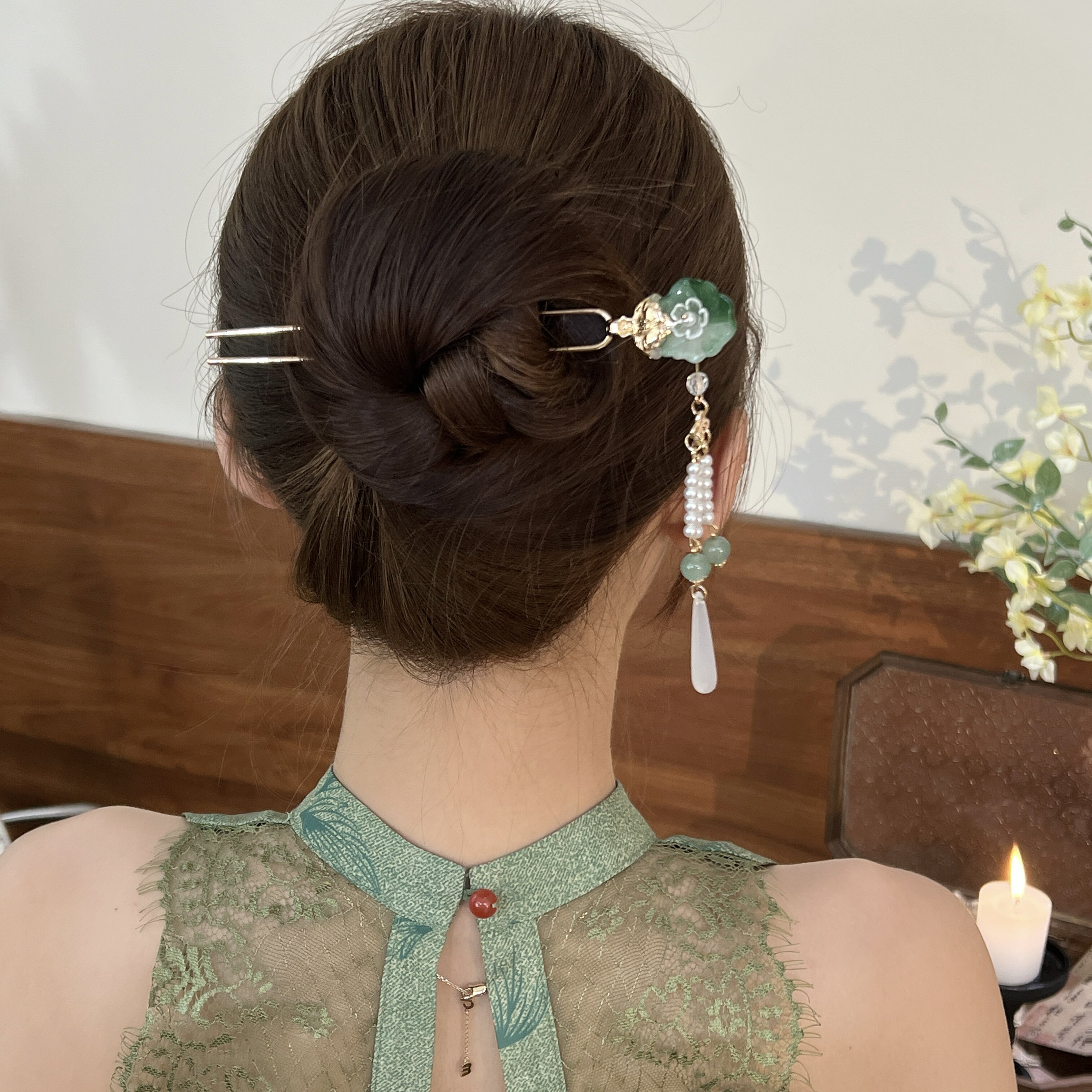 妙丝妮清荷渡发簪复古古风旗袍百搭配饰高级感女盘发汉服头饰