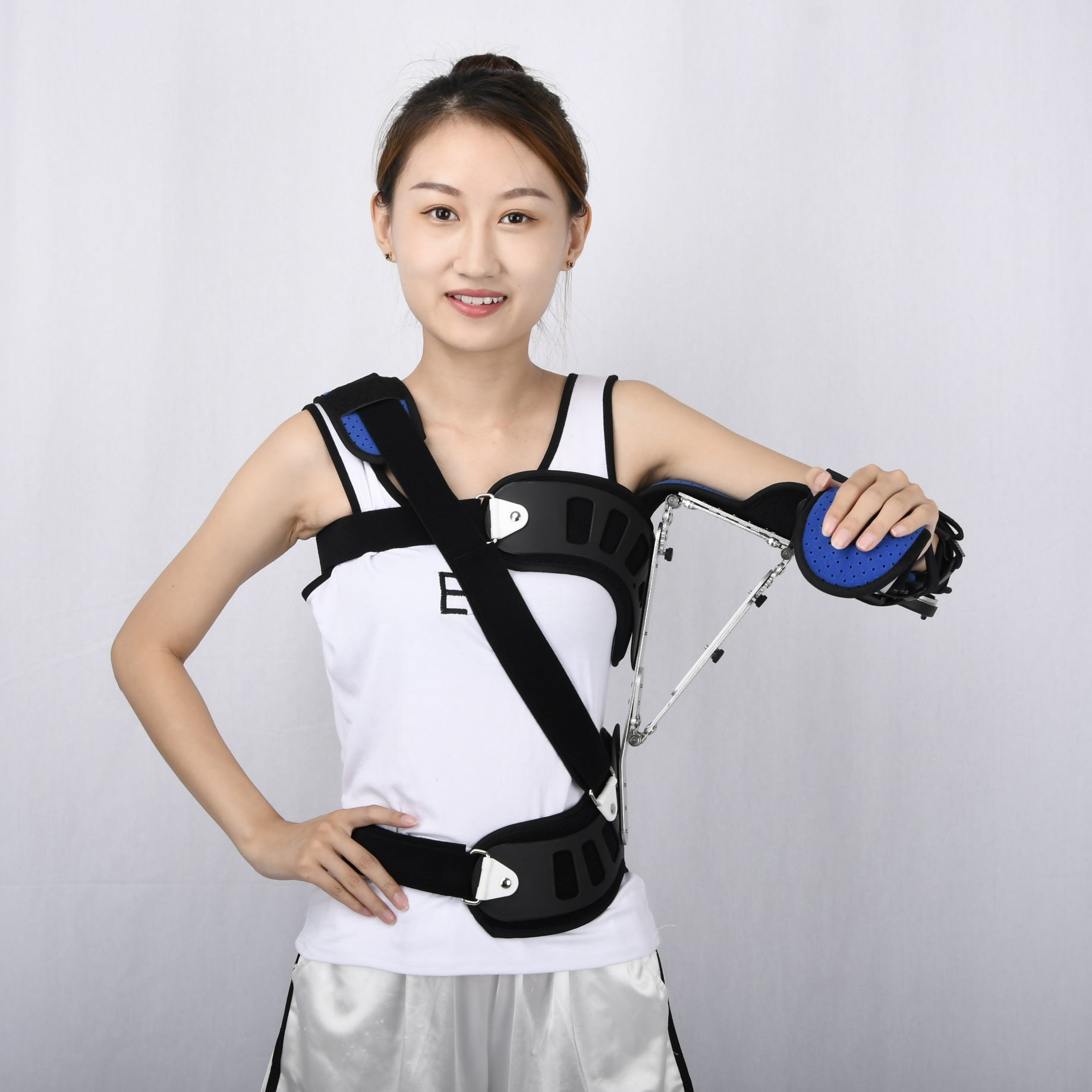 甄选成人可调式肱骨肩外展固定支具肩关节训练活动肩部护具器材