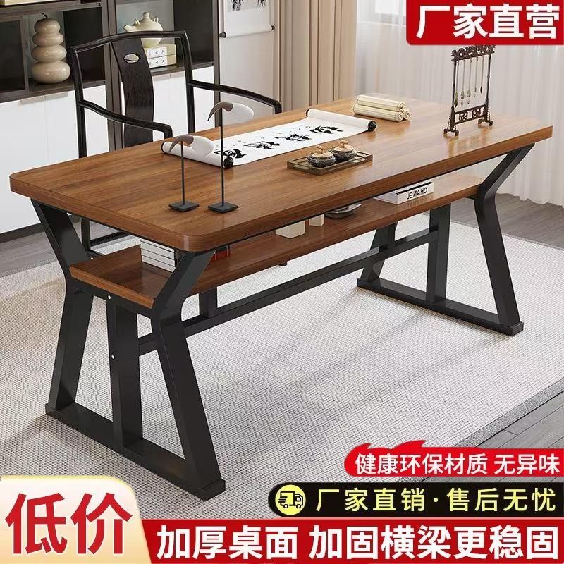 书法桌书画专用桌培训辅导班课桌毛笔练字桌子家用双层书桌电脑桌图片