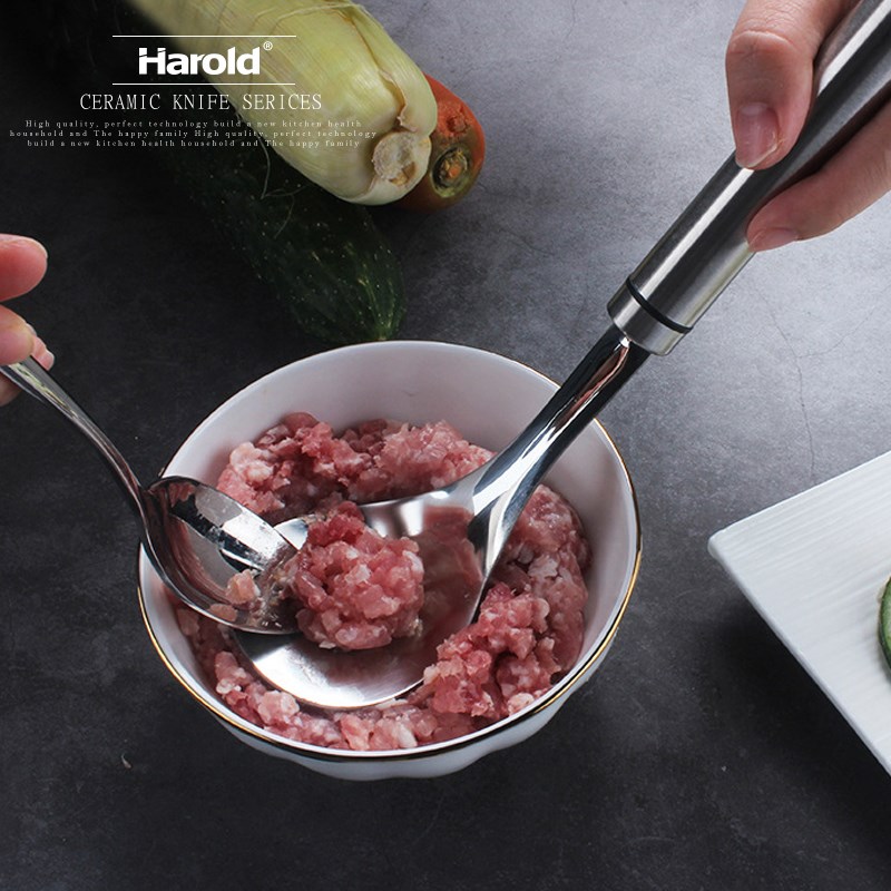 304不锈钢肉丸神器鱼丸挤压器家用模具勺子肉丸按压神器厨房工具