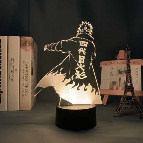 3D小夜灯leddiy七彩色氛围灯卡通忍者系列3D台灯遥控七彩氛围灯