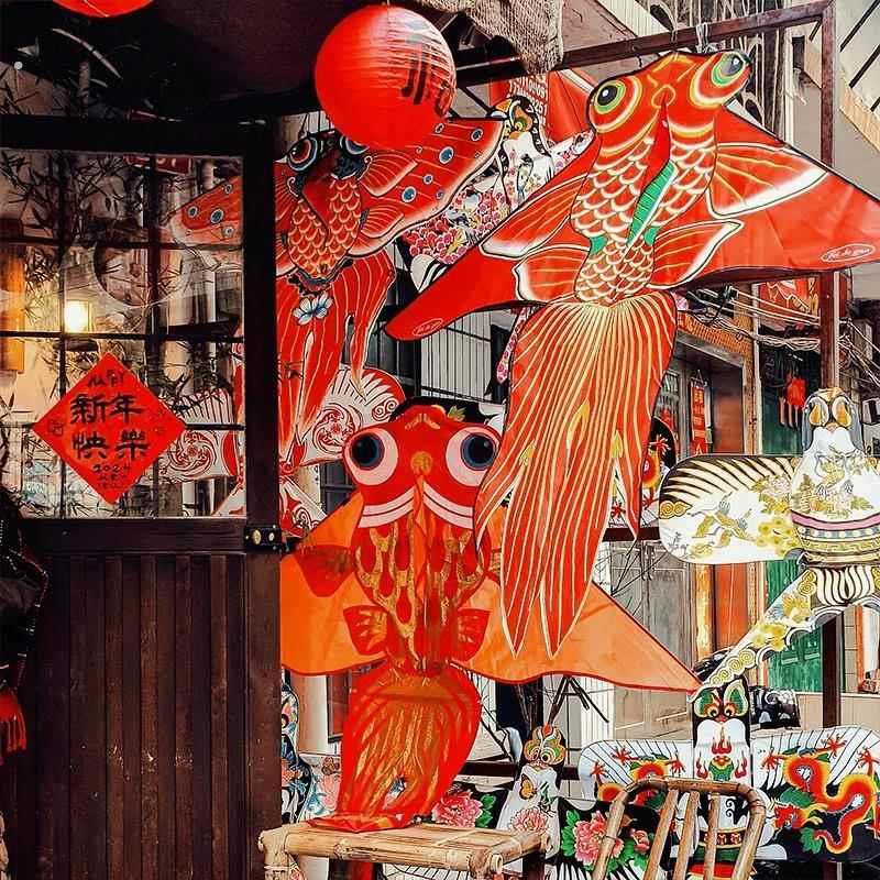 新年装饰品风筝纸鸢中式2025款春节氛围感店铺幼儿园布置拍照道具