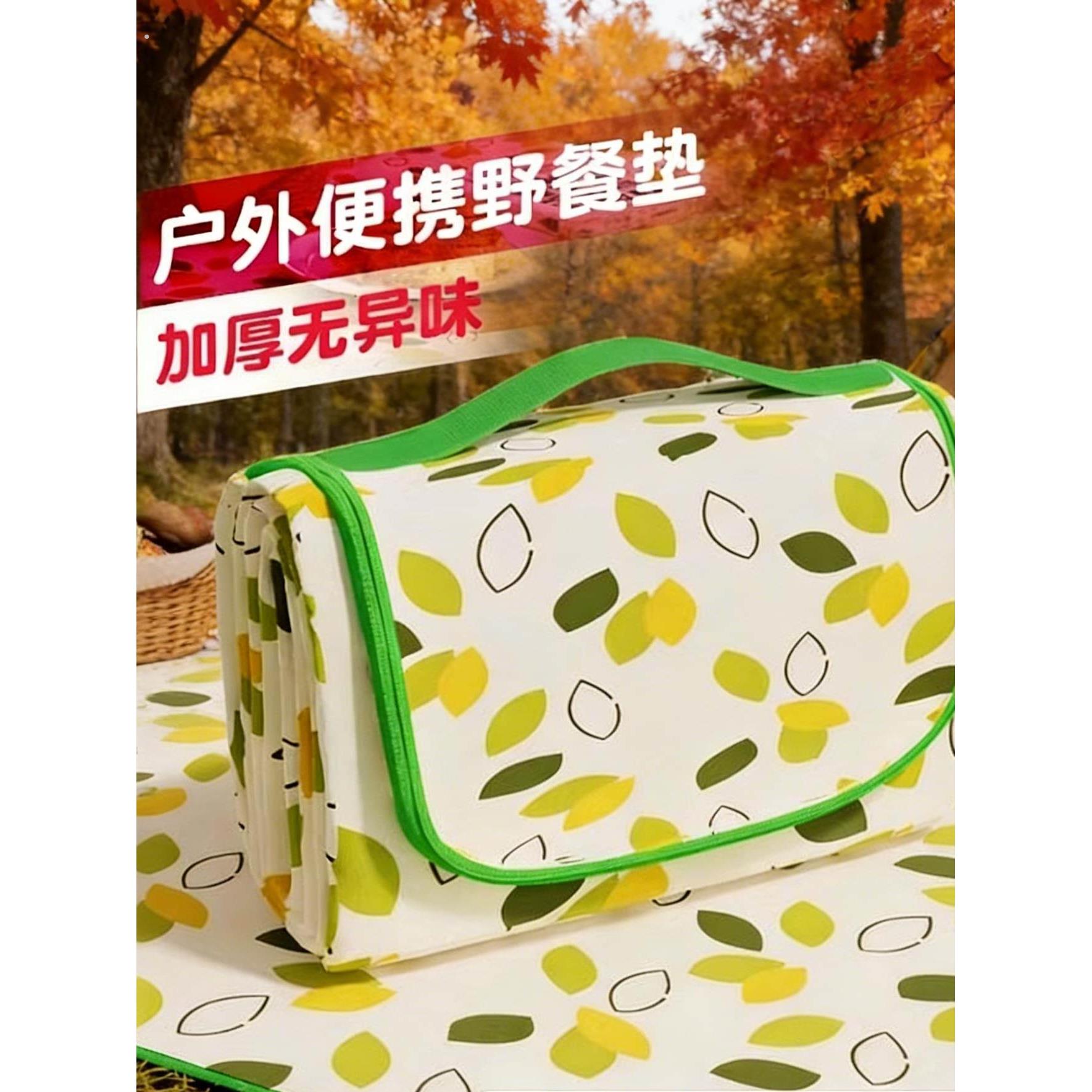 户外野餐垫加厚防潮垫便携折叠地垫室内室外海滩露营帐篷防水坐垫