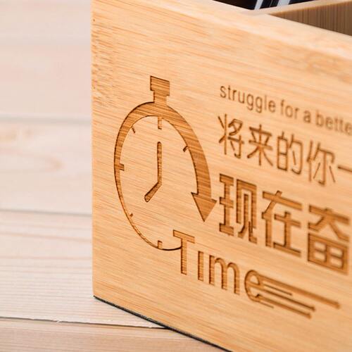 甄选工厂直销创意多功能实木笔筒公用品桌面笔桶收纳盒广告礼品