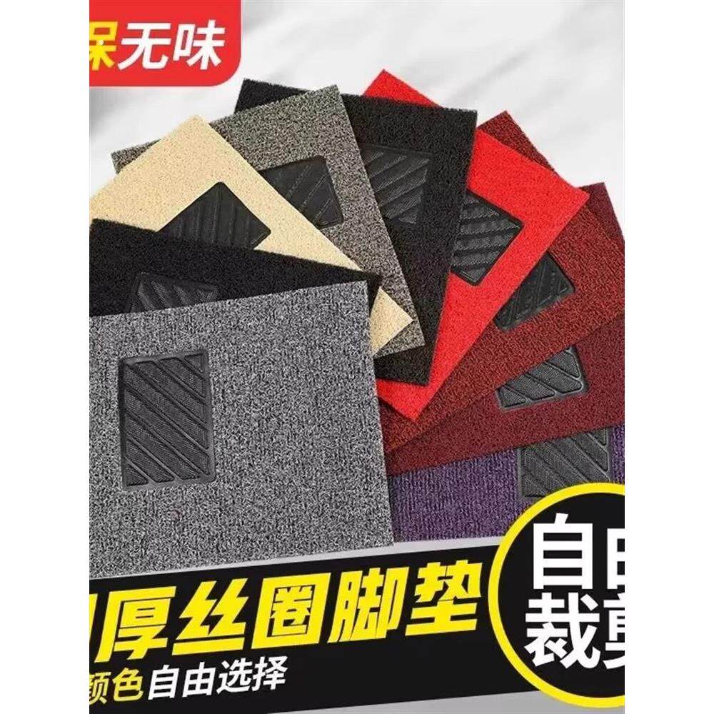 汽车丝圈脚垫通用易清洗车垫子地毯式脚踏垫可自由裁剪车地垫专用