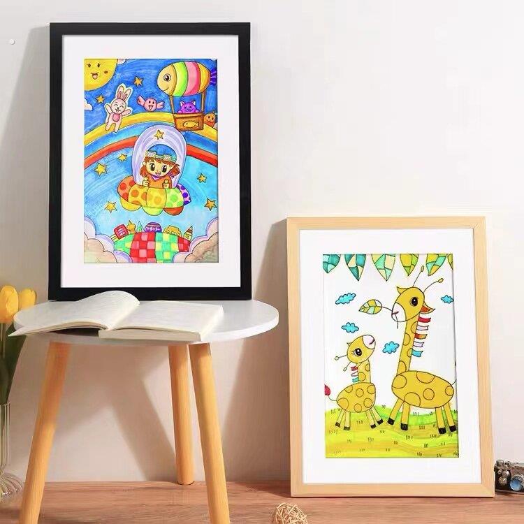 拼图专用相框8开4开30寸挂墙照片横竖通用素描画装裱
