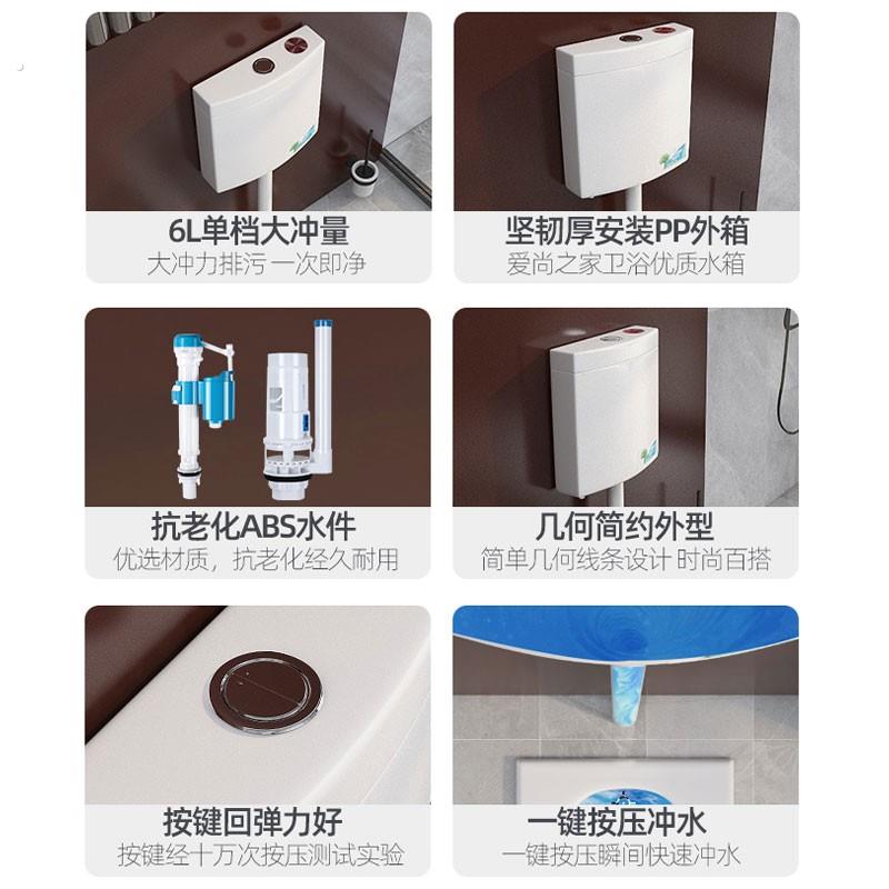 新式蹲便器蹲坑式家用大便器水箱整套蹲厕便盆便池厕所防臭蹬便器