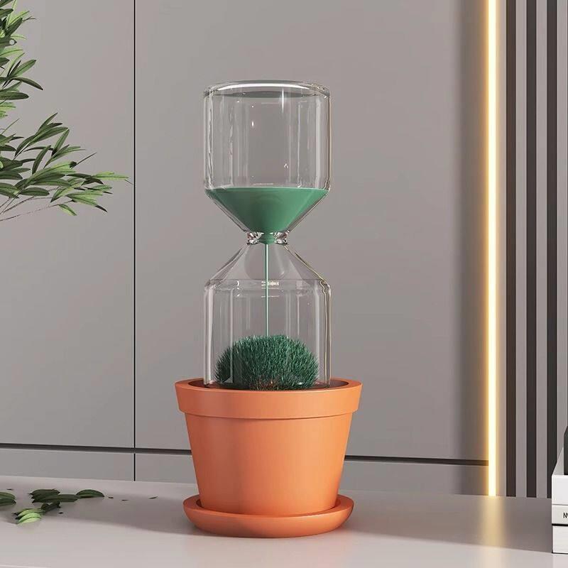 创意磁力沙漏盆栽治愈系小摆件情绪稳定神器可爱工位好物解压神器