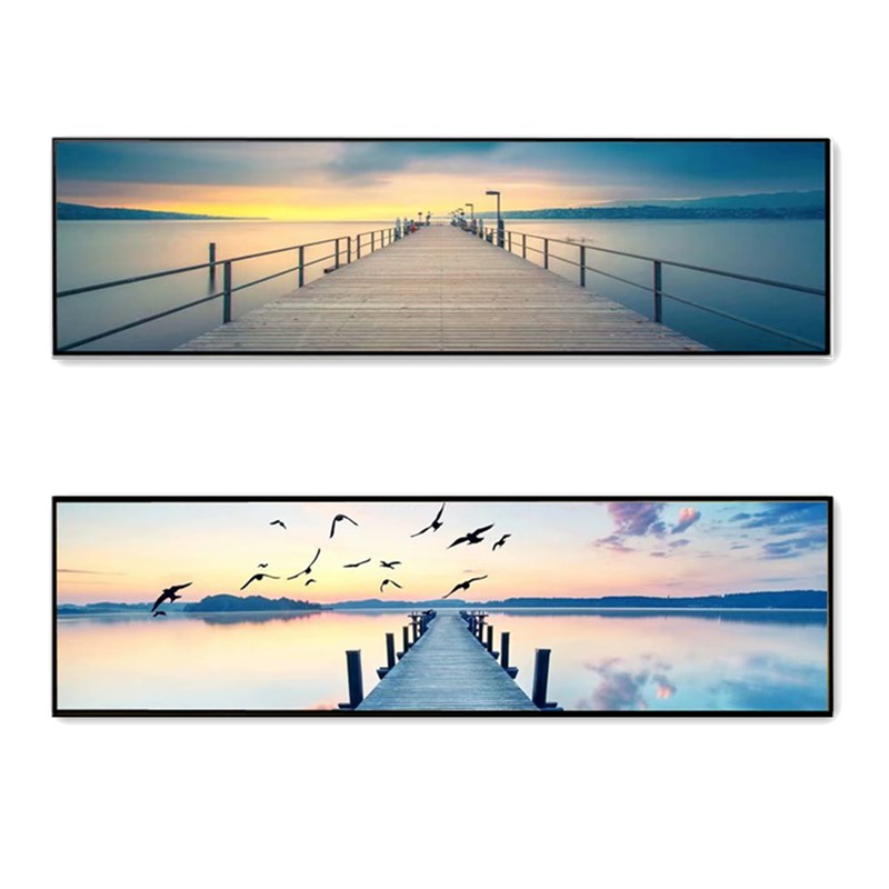 海景床头挂画卧室墙画宾馆酒店房间壁画风景北欧横版长方形装饰画