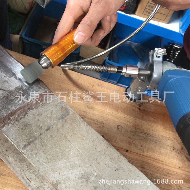 汽车精细抛光4/6.5MM软轴手柄角磨机美缝清缝转动轴10/14mm螺纹