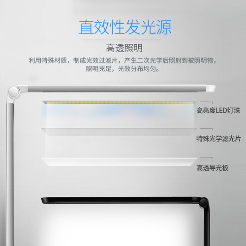 冠雅led台灯学习专用学生阅读护眼台灯儿童学生宿舍卧室充电台灯