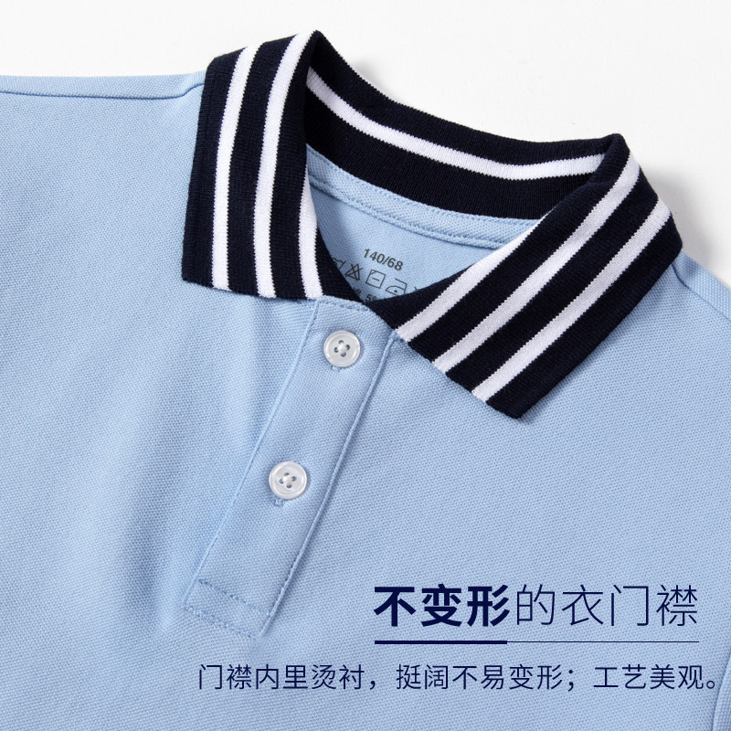 学生班服英伦套装男童短袖polo衫夏装T恤初中生女童大童短裙短裤