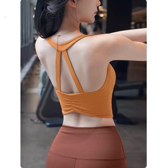 健身女孩运动内衣夏季防震瑜伽服美背心固定杯外穿普拉提训练文胸
