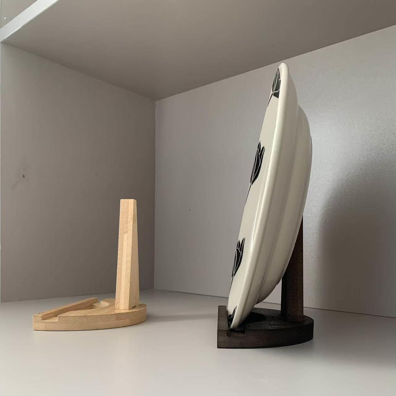 盘子展示架实木赏盘架碟子摆放架瓷盘托架装饰盘子支架展示盘架子