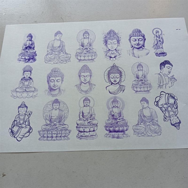 2张稿1瓶转印油小葫芦转印纸带图 转印神器葫芦玉竹烙画转印雕刻