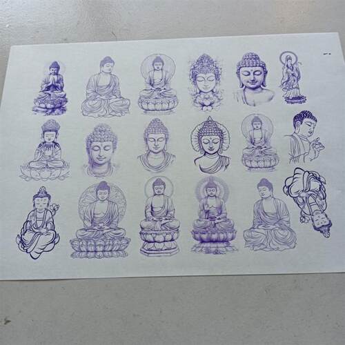 2张稿1瓶转印油小葫芦转印纸带图 转印神器葫芦玉竹烙画转印雕刻
