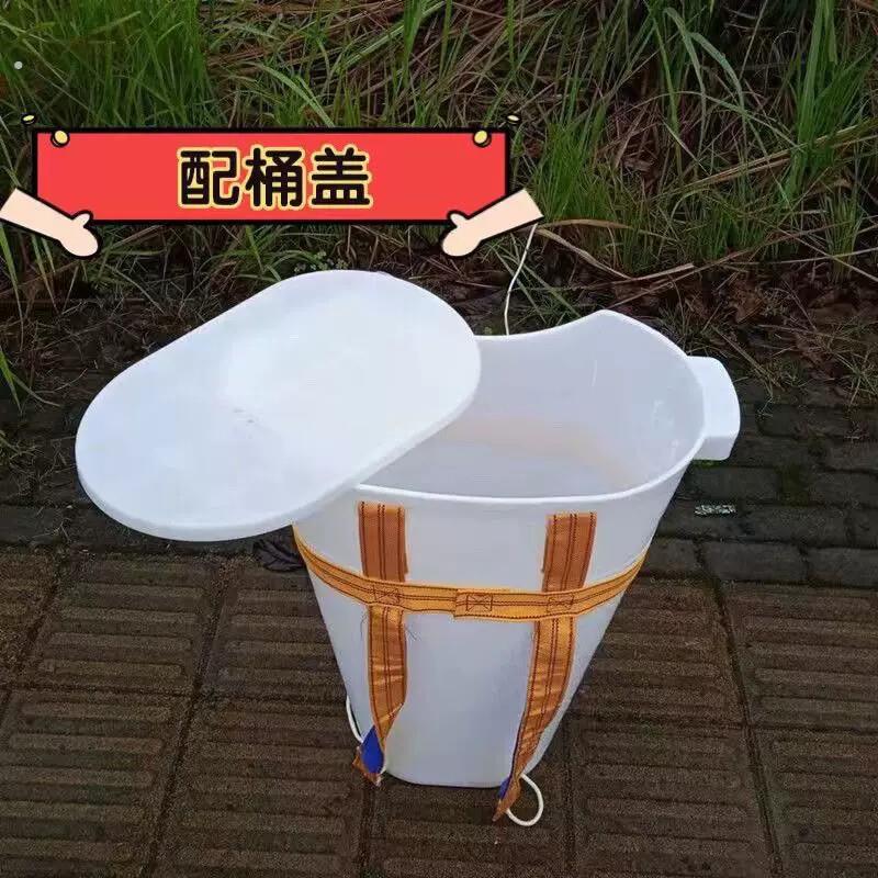 新款加厚全新料熟背篓塑料带盖施肥背桶背筐盖子特大号户外专家用