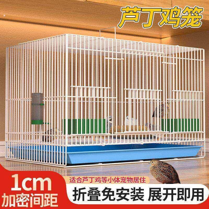 芦丁鸡专用养殖笼子家用加密大号芦丁鸡铁丝笼小鸡小鸭子鹌鹑鸟笼