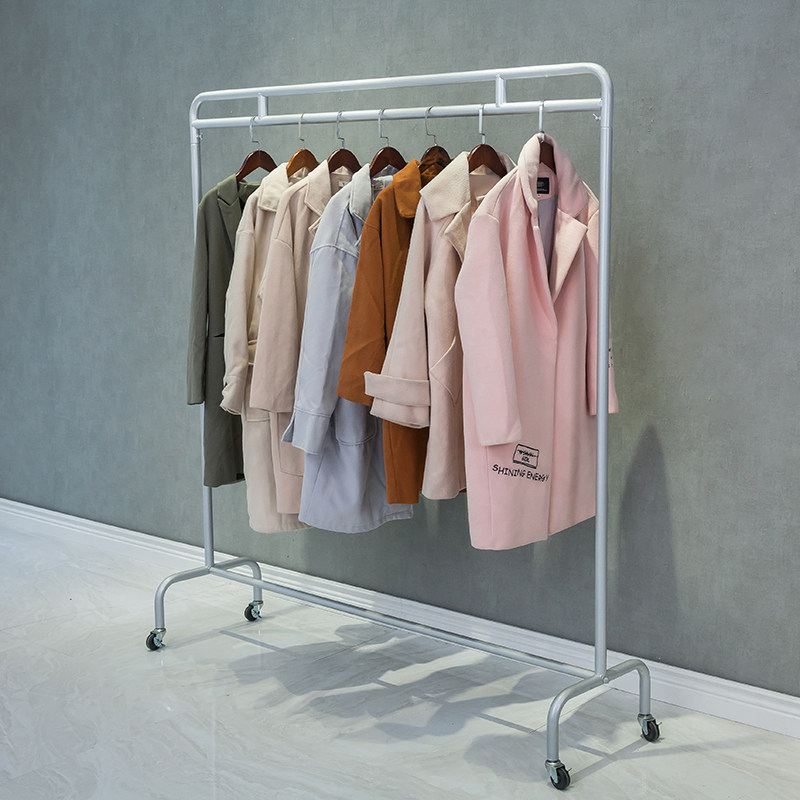 服装店展示架货架冬装大衣皮草外套挂衣架婚纱可活动移动承重衣架