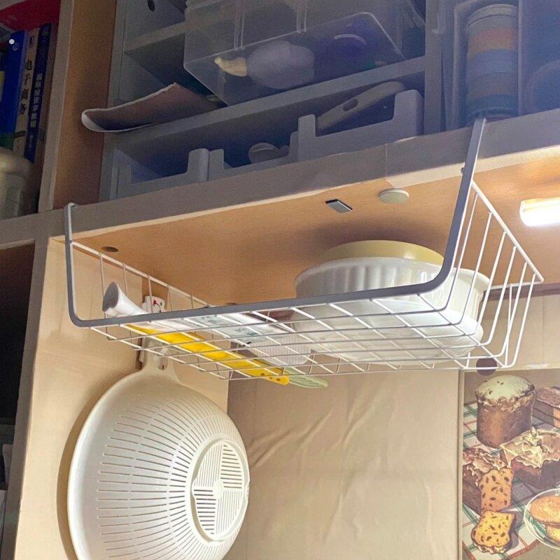 宿舍挂篮桌下悬挂式置物架桌面柜子分层收纳好物挂架书桌改造神器