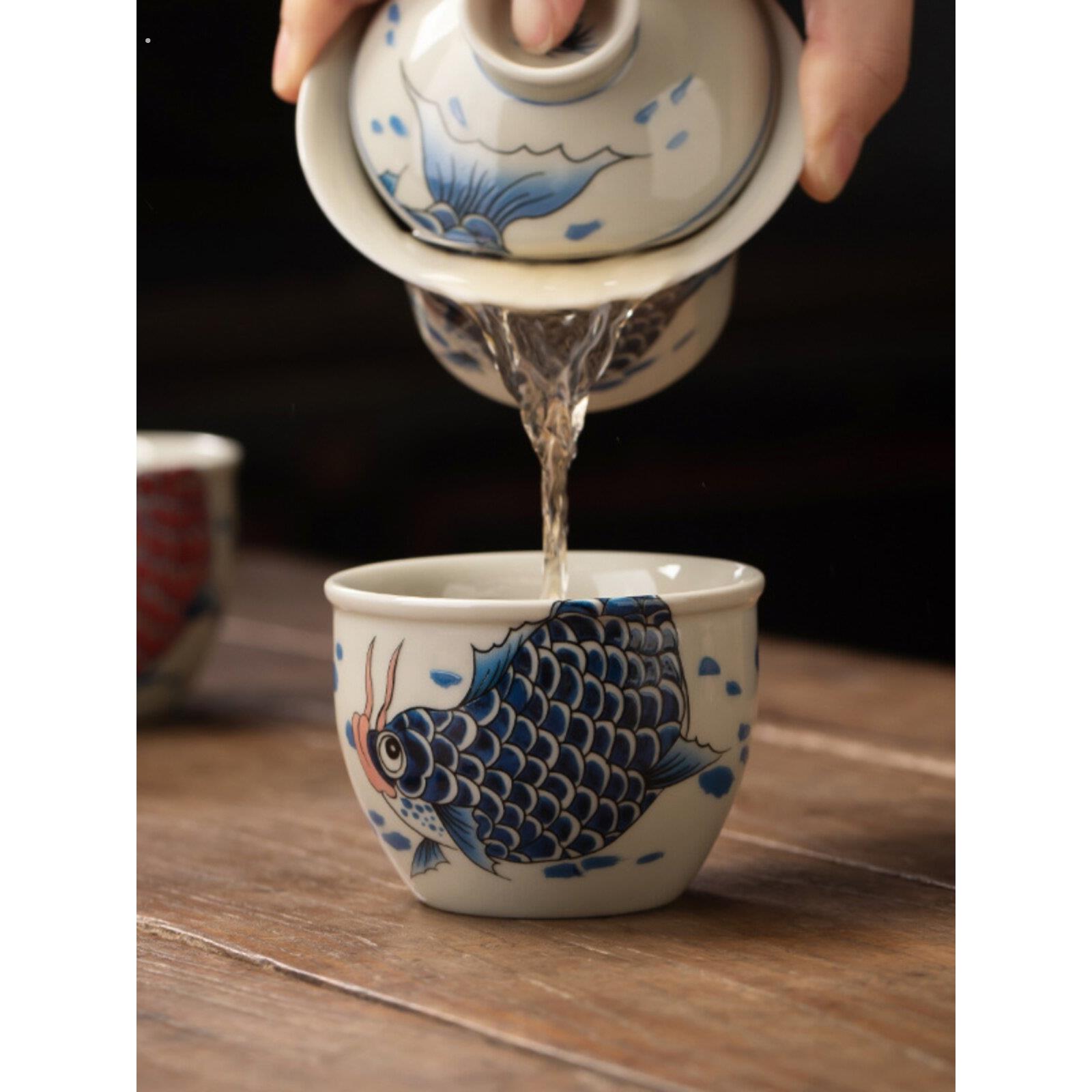 禅宗风格功夫茶杯陶瓷大师杯单杯个人杯家庭高档茶具