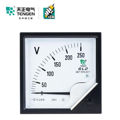 甄选TENGEN天正6L2-V指针式电压表450V100V250V500V10KV12KV交流8