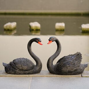 甄选天鹅摆件一对大号花园装饰鱼池造景仿真动物别墅幼儿园景观布