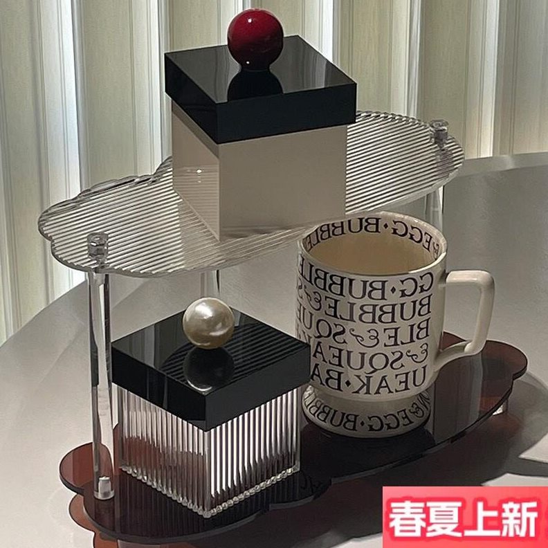 甄选红球球颜值棉签盒亚克力化妆棉签收纳盒/袋