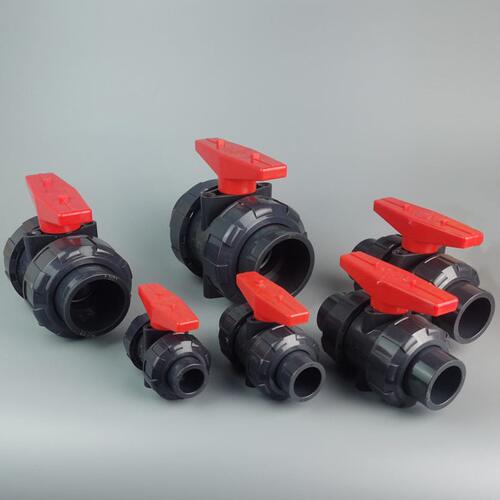 甄选UPVC活接球阀 50mm DN40 1寸半 UPVC双由令球阀 UPVC给水管件