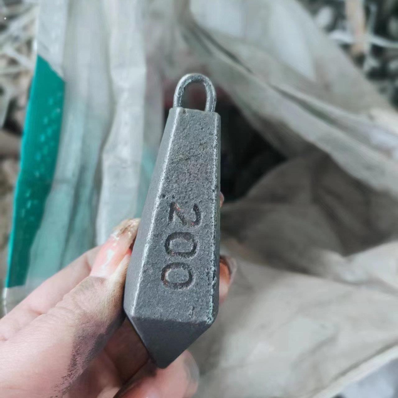 环保水滴型六棱型铁坠海钓配重带环铁坠抛竿远投铁坨