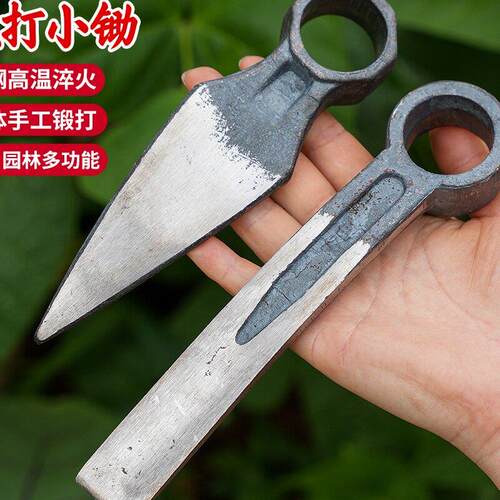手工锻打汽车连杆锄头镢头撅连农具刨树根挖笋种菜松土锄草神器