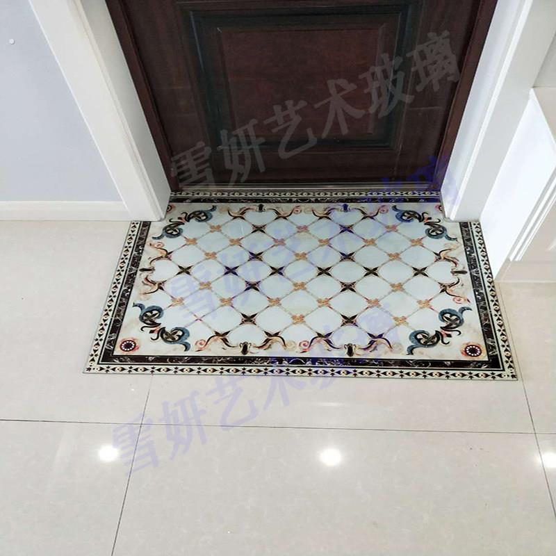 钢化玻璃 地垫 脚垫 地踏 脚踏 门垫 家用欧式免洗客厅门口入户门
