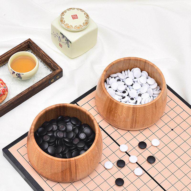 围棋罐单独空盒五子棋收纳盒高档实木楠竹罐塑罐棋罐耐摔装棋子盒
