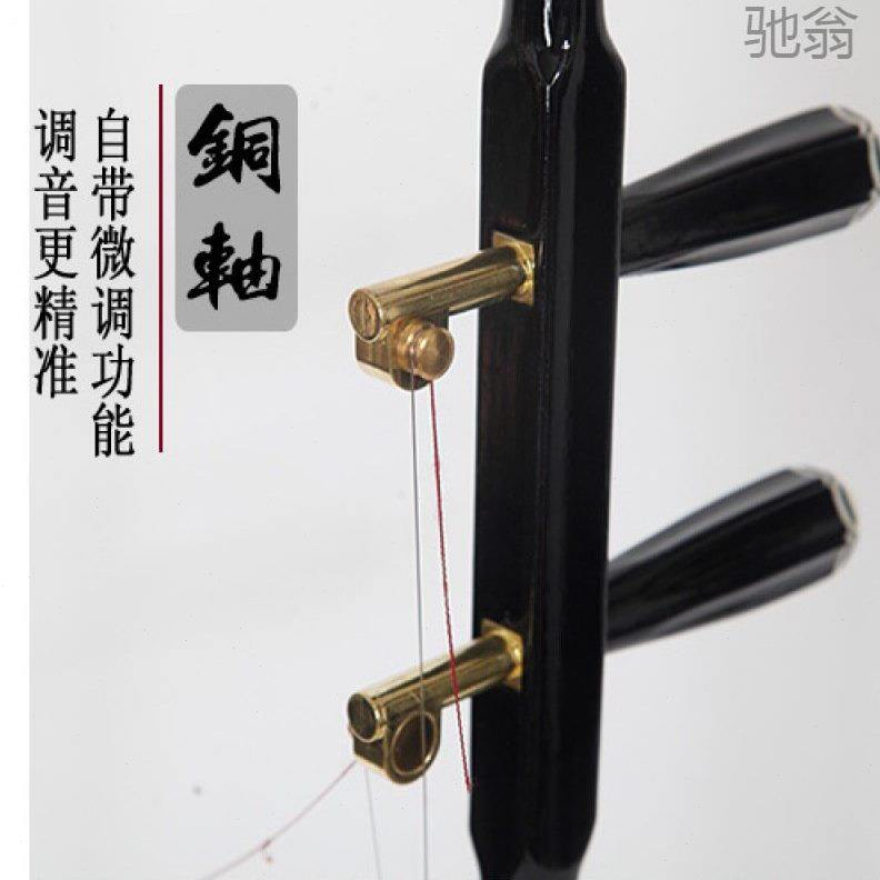 甄选C6R铜轴二胡全套民族乐器老人成人档色木送音标贴胡琴微调专