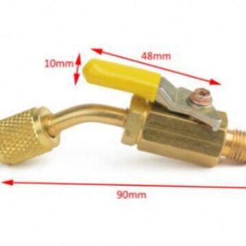 甄选R12 R22 R502 汽车空调制冷球阀转换接头 外M1/4SAE - 内F1/4