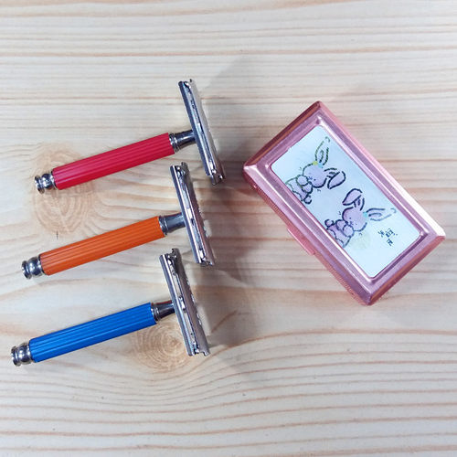 包邮天使牌双面铝盒装保安刮胡刀